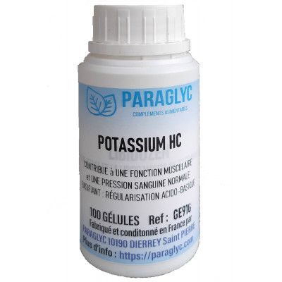 POTASSIUM HC : citrate de potassium régulateur d'acidité.